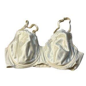 Vanity Fair 75-233 Ivory Satin Solutions & Lace Full Figure Bra Size 36C